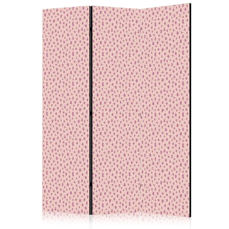Purple Spots - Delicate Pattern on Beige Background with Subtle Dots