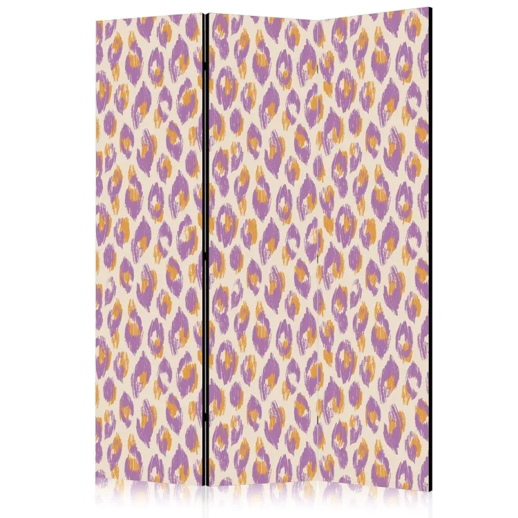 Animal Spots - Yellow and Purple Motif on Light Background