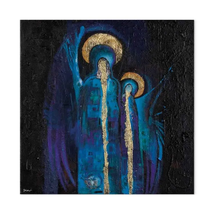 The Saints (1-piece) - sacred fantasy with figures with a golden halo