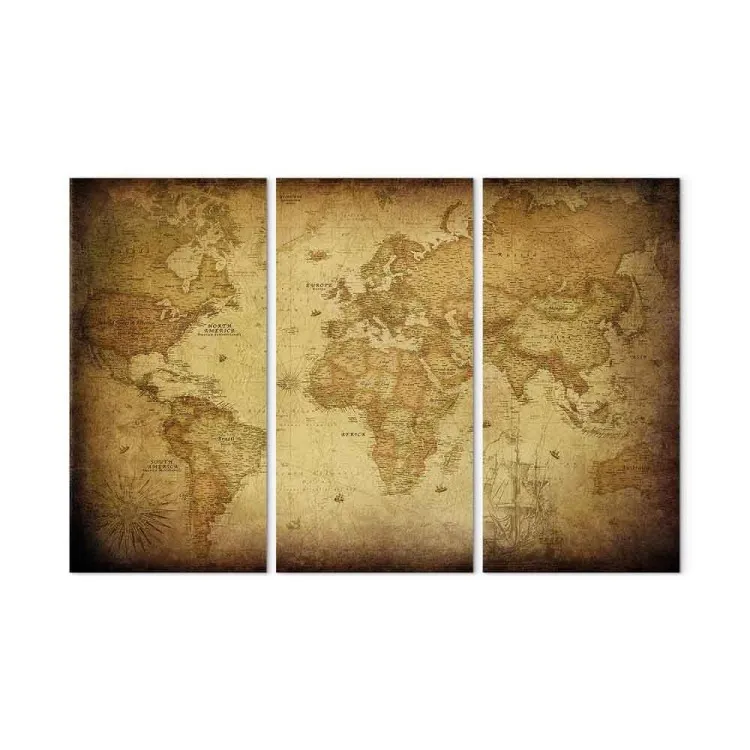 Old map: triptych