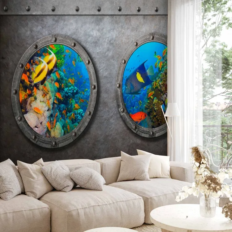 Window to Another World - Underwater Fish Life Landscape on a Coral Reef